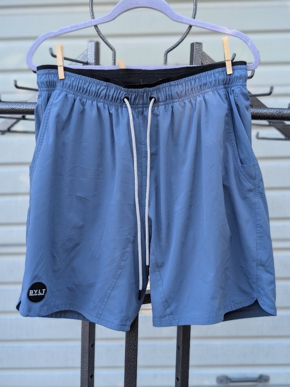 BYLT Premium Basics Shorts Men’s Large Blue Athletic Training Workout Hiking XL